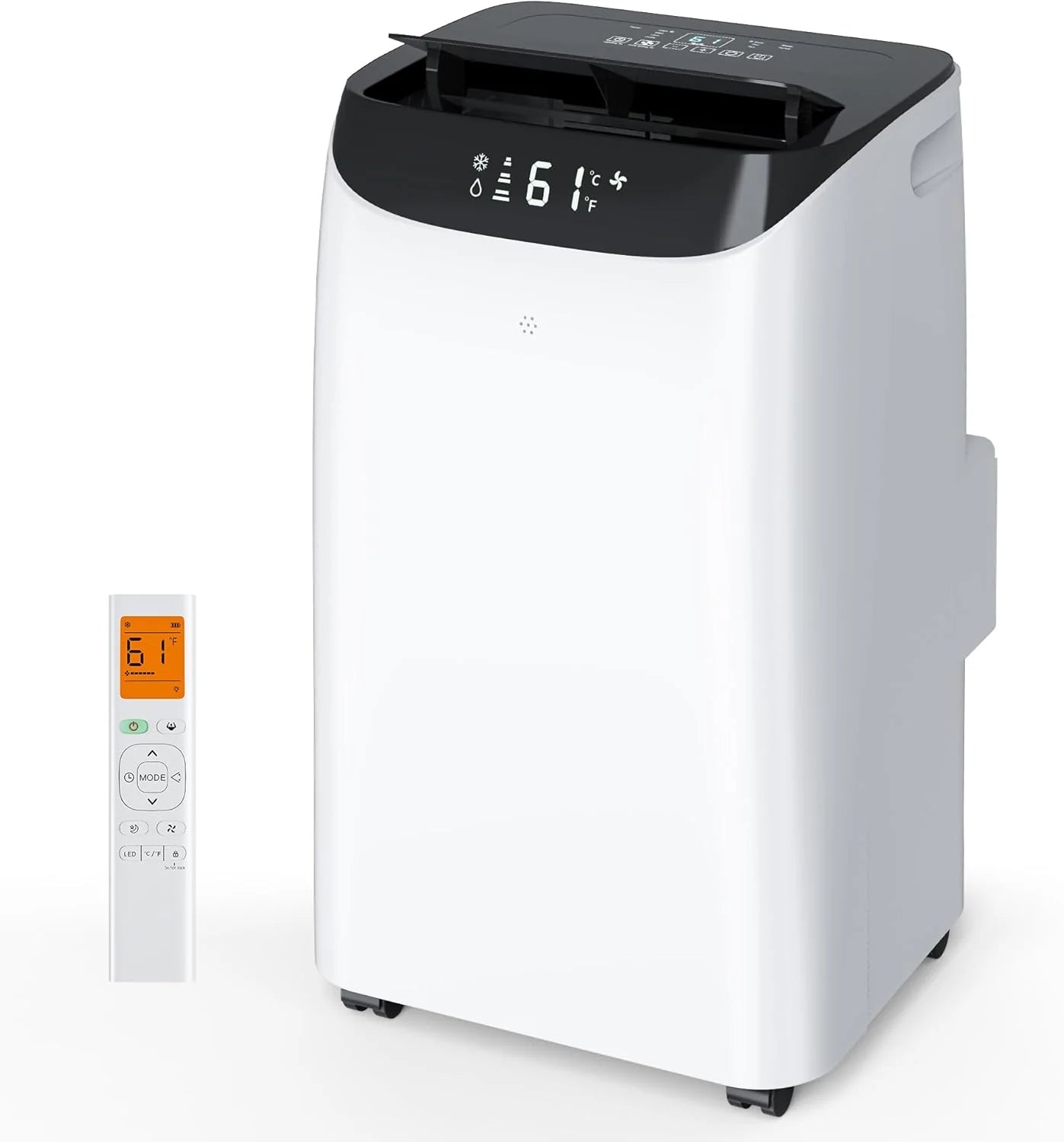 Inverter 16000BTU Portable Air Conditioners with Remote, Free Stand Cooling Portable AC Unit for Room up to 800 sq.ft, with Dehumidifier & Fan, Dual Hose, Quiet Sleep Mode(42dB), Windows Kit